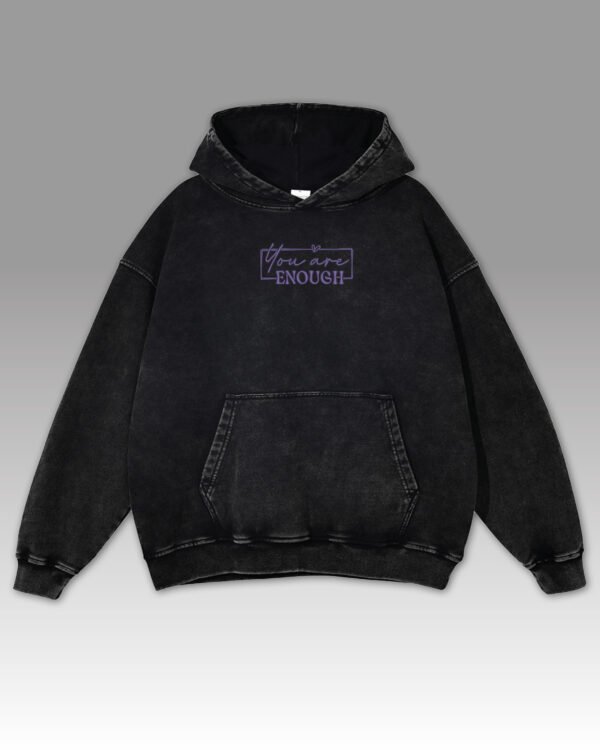 Bluza oversize z kapturem You Are Enough Haft